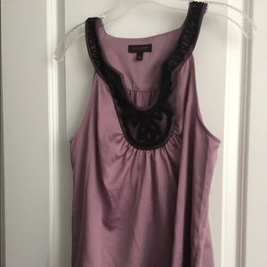 The Limited Plum Beaded Color Blouse Tank